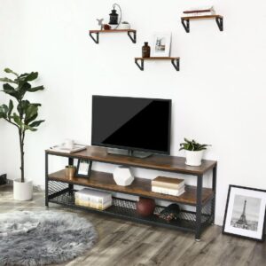 عکس میز TV چوبی فلزی