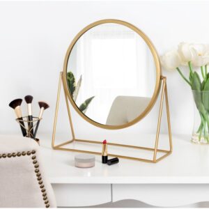 آینه رومیزی طلایی