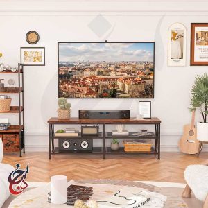 میز تلویزیون چوب و فلز طرح مهکامه