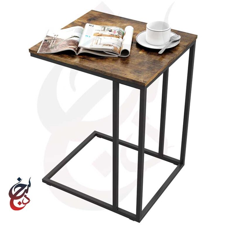 میز کنار مبلی چوب و فلز طرح سارنگ