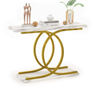 میز کنسول فلزی طلایی