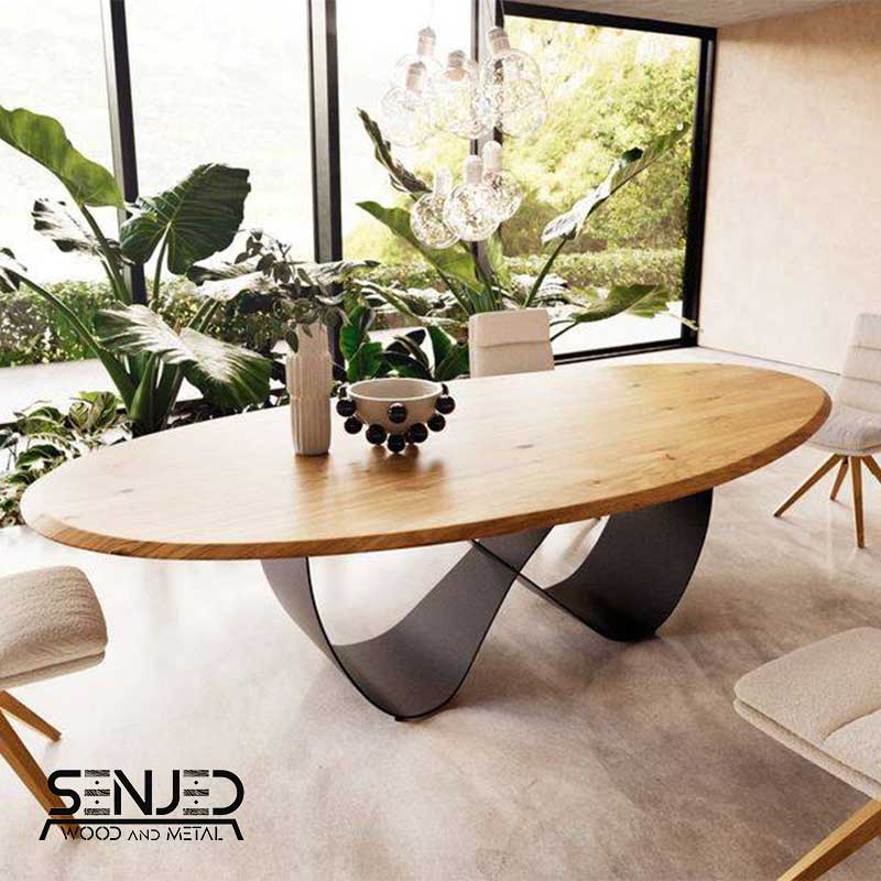 میز پایه فلزی مدرن