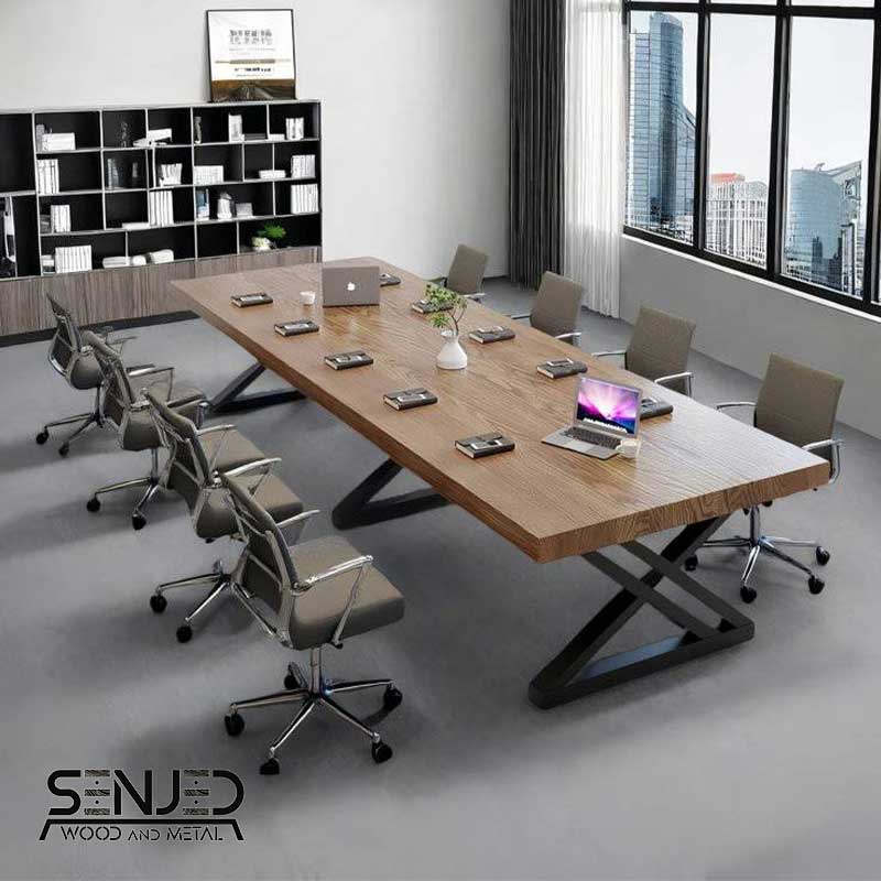 میز کنفرانس پایه فلزی